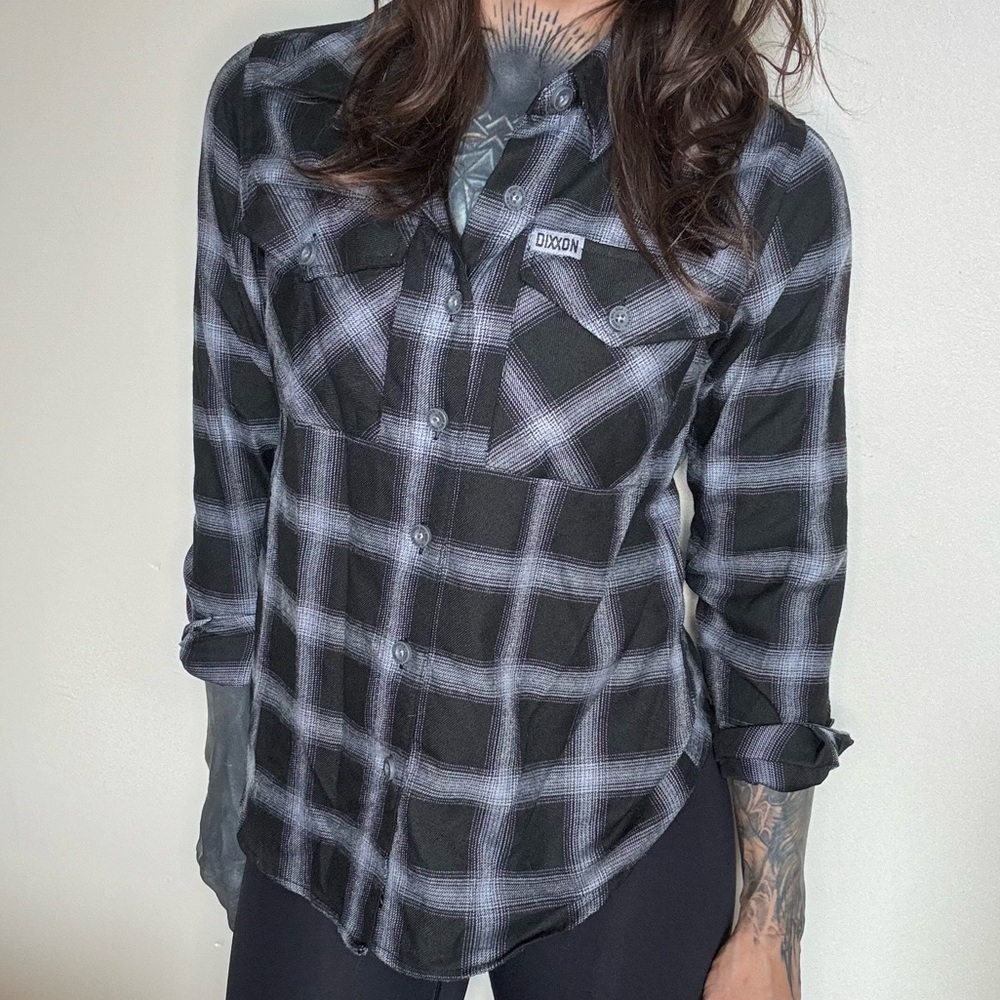 Dixxon flannel co. X Danny G the mission flannel shirt blue and black small